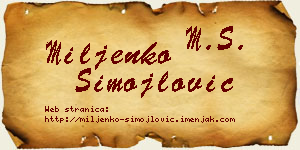 Miljenko Simojlović vizit kartica
